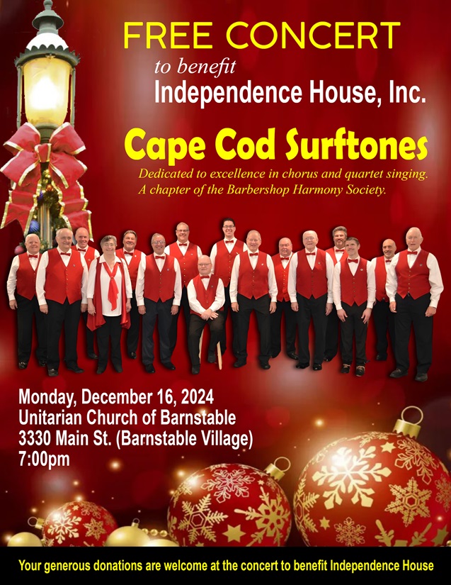 FREE HOLIDAY CONCERT to benefit Independence House, Inc.